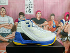 Under Armour White Blue Yellow Basketball Sneakers