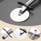 Stainless Steel Pizza Wheel Cutter Roller Baking Tool