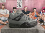 Jordan 4 Gray Black High-Top Sneakers