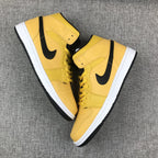Air Jordan 1 Mid Yellow Black White 554724-700 Sneakers