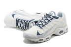 Nike Air Max Plus White and Navy Sneakers