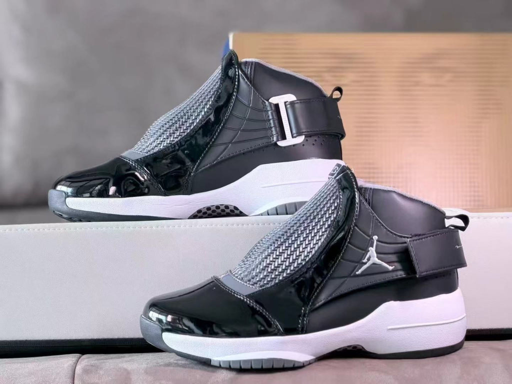 Jordan 19 Black and White High-Top Sneakers