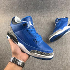 Jordan Air Jordan 3 Blue Sneakers with Elephant Print