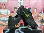 Nike Black and Red Basketball Sneakers