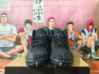 Jordan 12 Black and Blue High-Top Sneakers