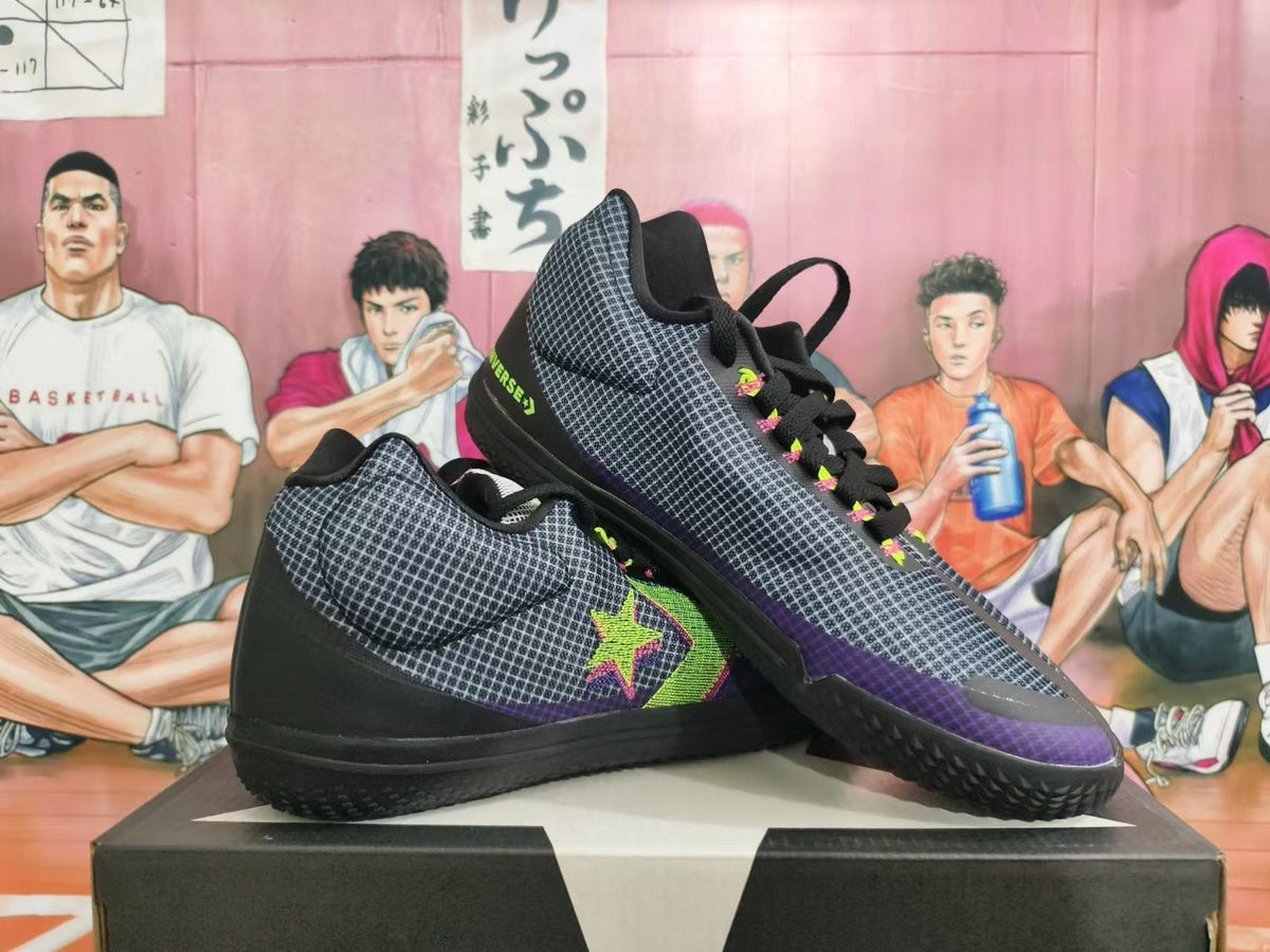 Converse Basketball Shoes in Black, Gray and Purple