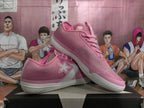 Pink Star Chevron Low-Top Sneakers