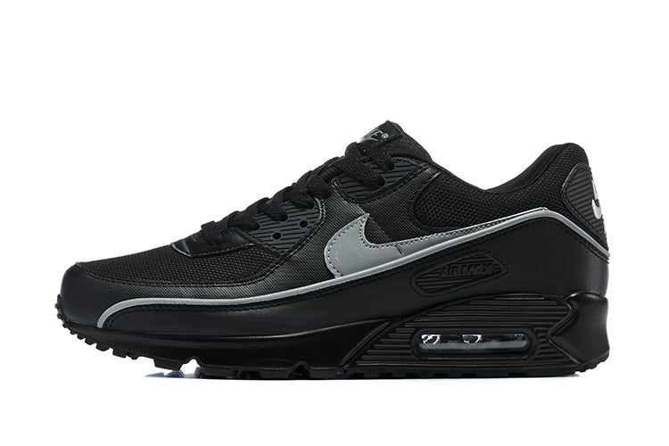 Nike Air Max 90 Black and Silver Sneakers