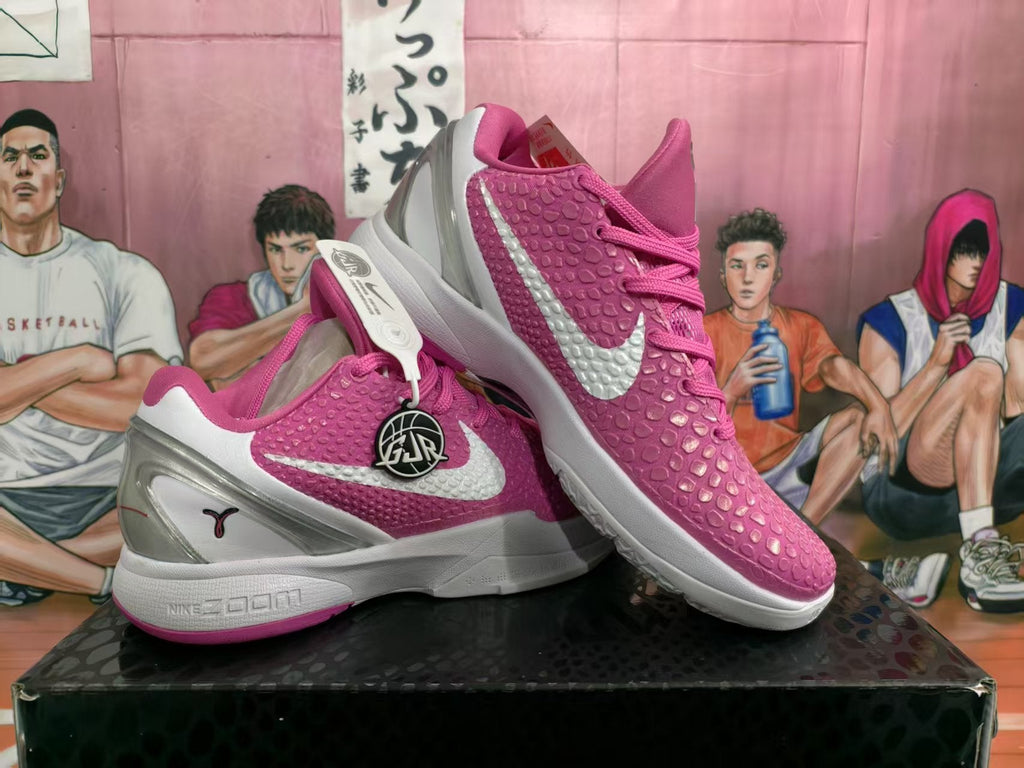 Nike Kobe Basketball Sneakers Pink and White