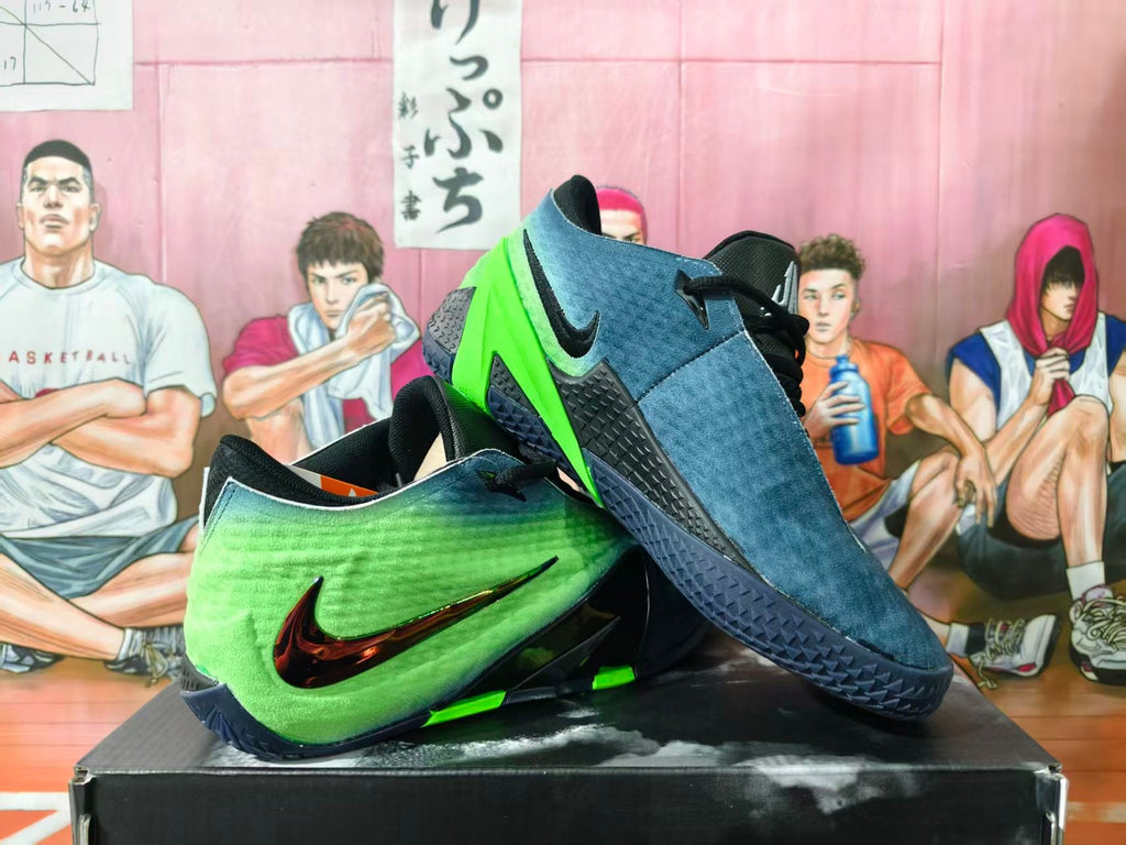 Nike Basketball Shoes in Neon Green and Blue