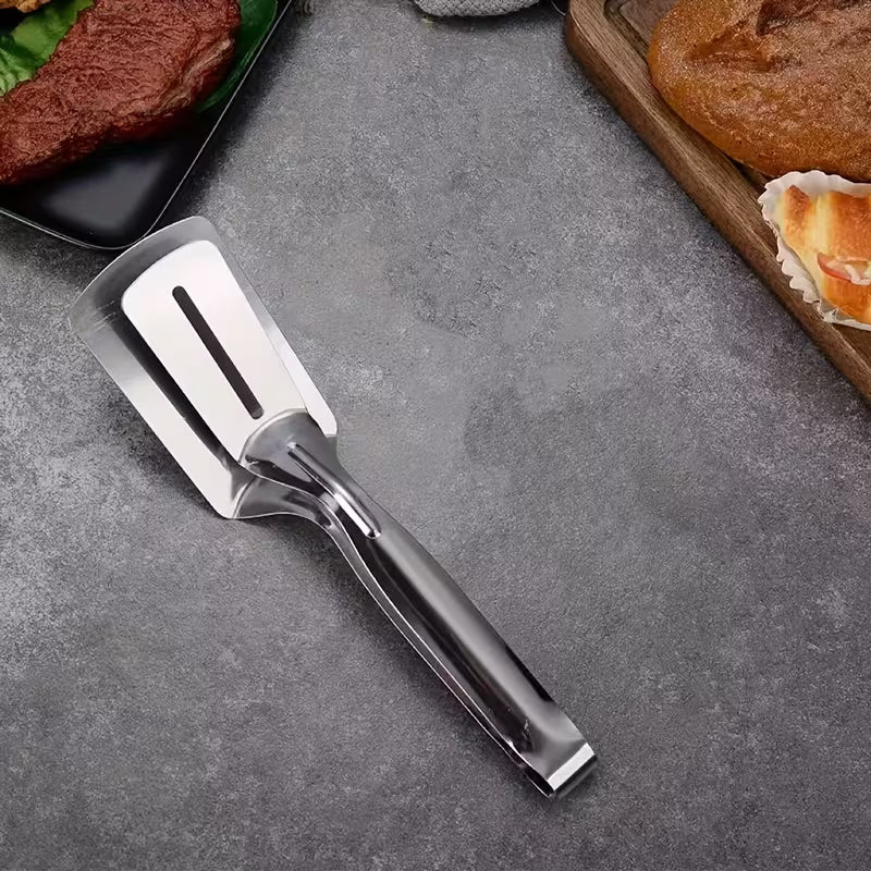 Stainless Steel Fish Spatula Tongs Non-Stick Kitchen Tool