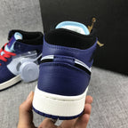 Jordan Air 1 Mid SE GS Sneakers White Black Purple