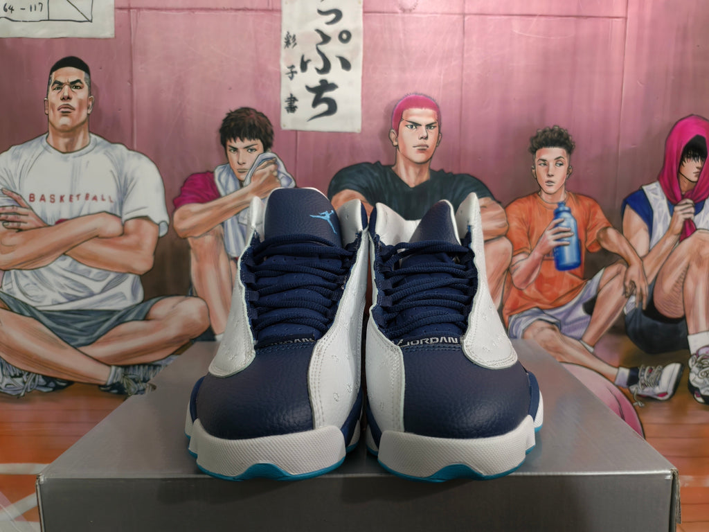 Jordan Basketball Sneakers Navy and White Obsidian