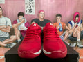 Nike Red and White Basketball Sneakers