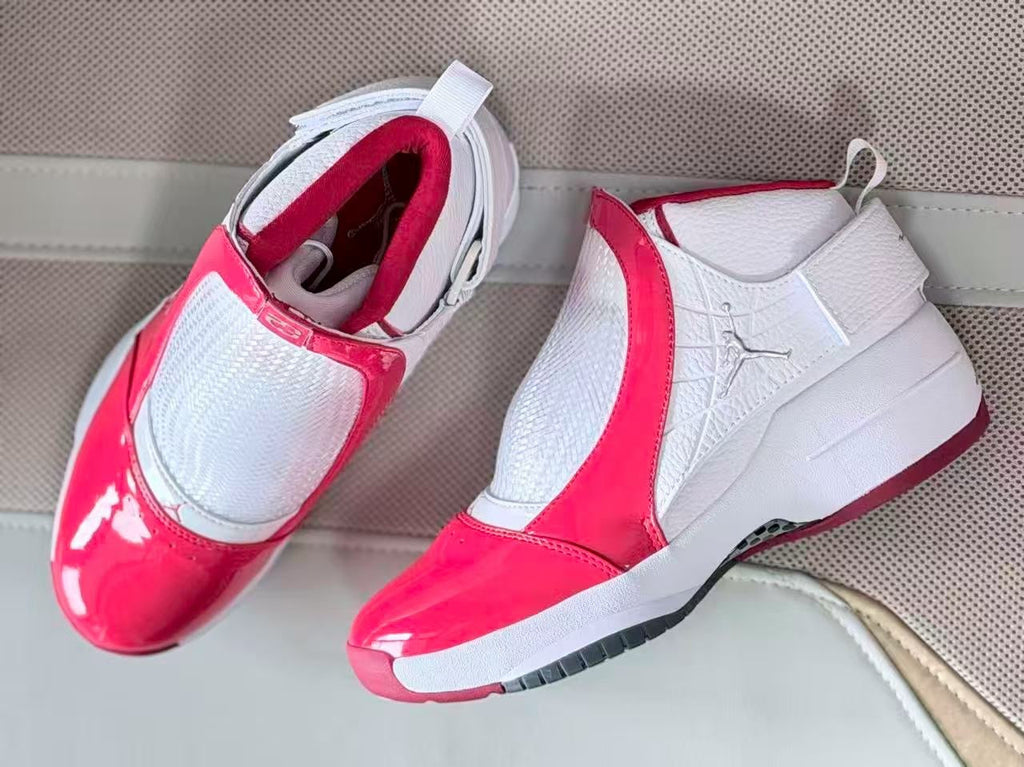Jordan 19 White Red High-Top Sneakers