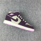 Jordan Air Jordan 1 Mid Kids' Sneakers White and Purple