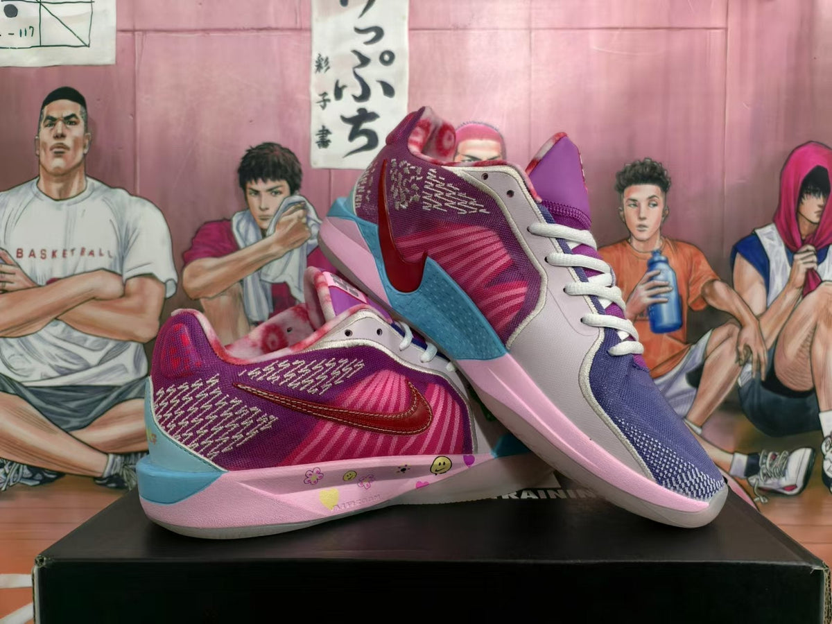 Nike Smiley Basketball Shoes in Purple, Pink and Blue