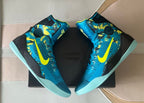 Nike Kobe 9 High Basketball Shoes Blue Yellow Picasso
