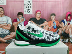 Nike Zoom Basketball Sneakers Dark Green Horse Print