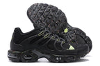 Nike Air Max Plus Black Sneakers with Lime Accents