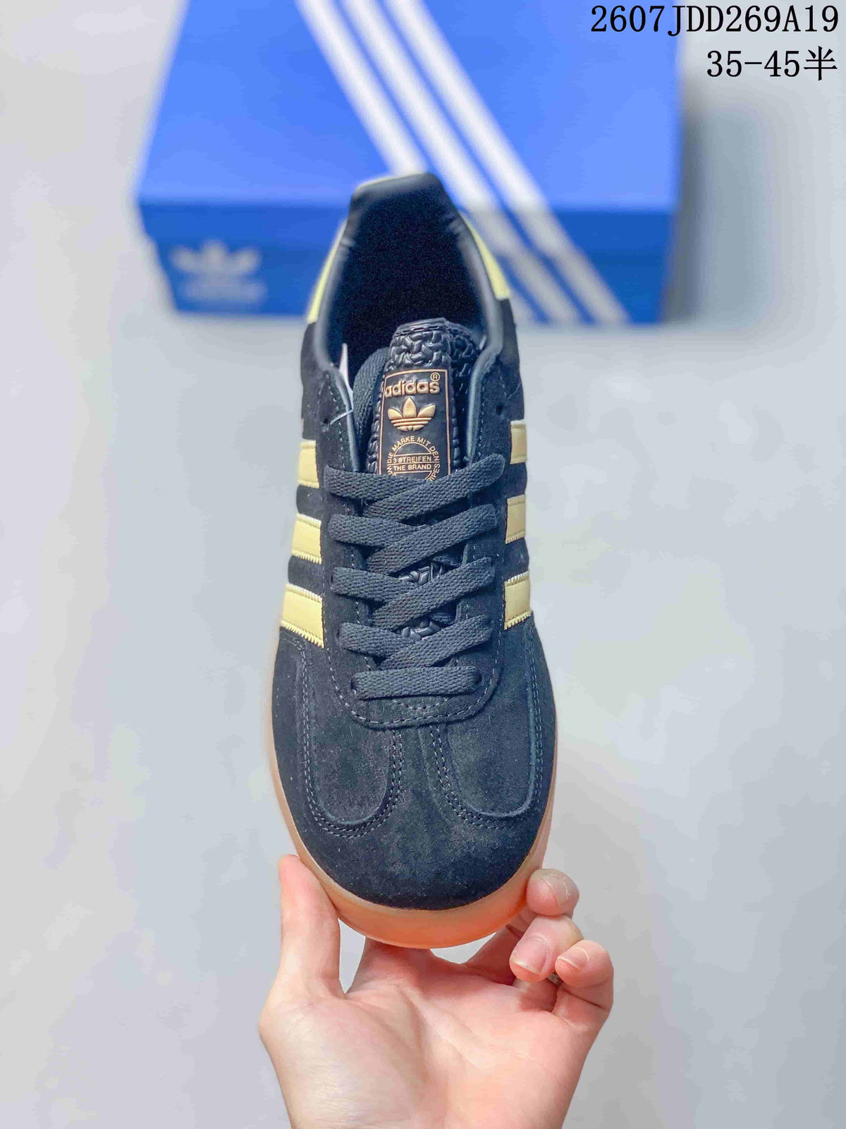 Adidas Originals Gazelle Black Gold Sneakers JI1371