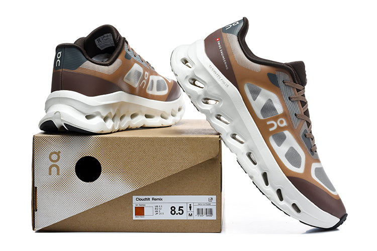 On Cloudtilt Remix Brown Running Sneakers