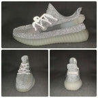 Yeezy 350 V2 Silver Gray Knit Sneakers