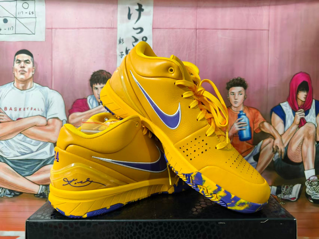 Nike Kobe 4 Protro Lakers Yellow Basketball Shoes