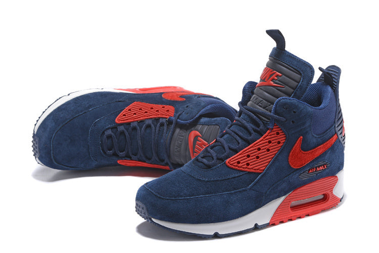 Nike Air Max 90 SneakerBoot High-Top Navy Red