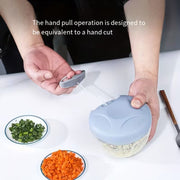Multifunctional Garlic Press & Vegetable Chopper – Manual Garlic Mincer, Fruit Masher & Creative Kitchen Gadget – 16.91 / 30.43 oz Capacity
