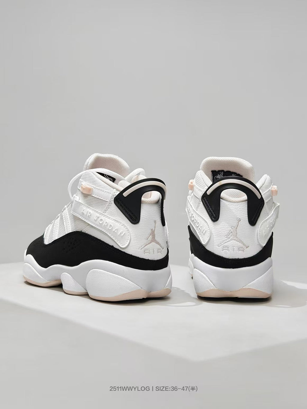Jordan White Black Pink High-Top Sneakers