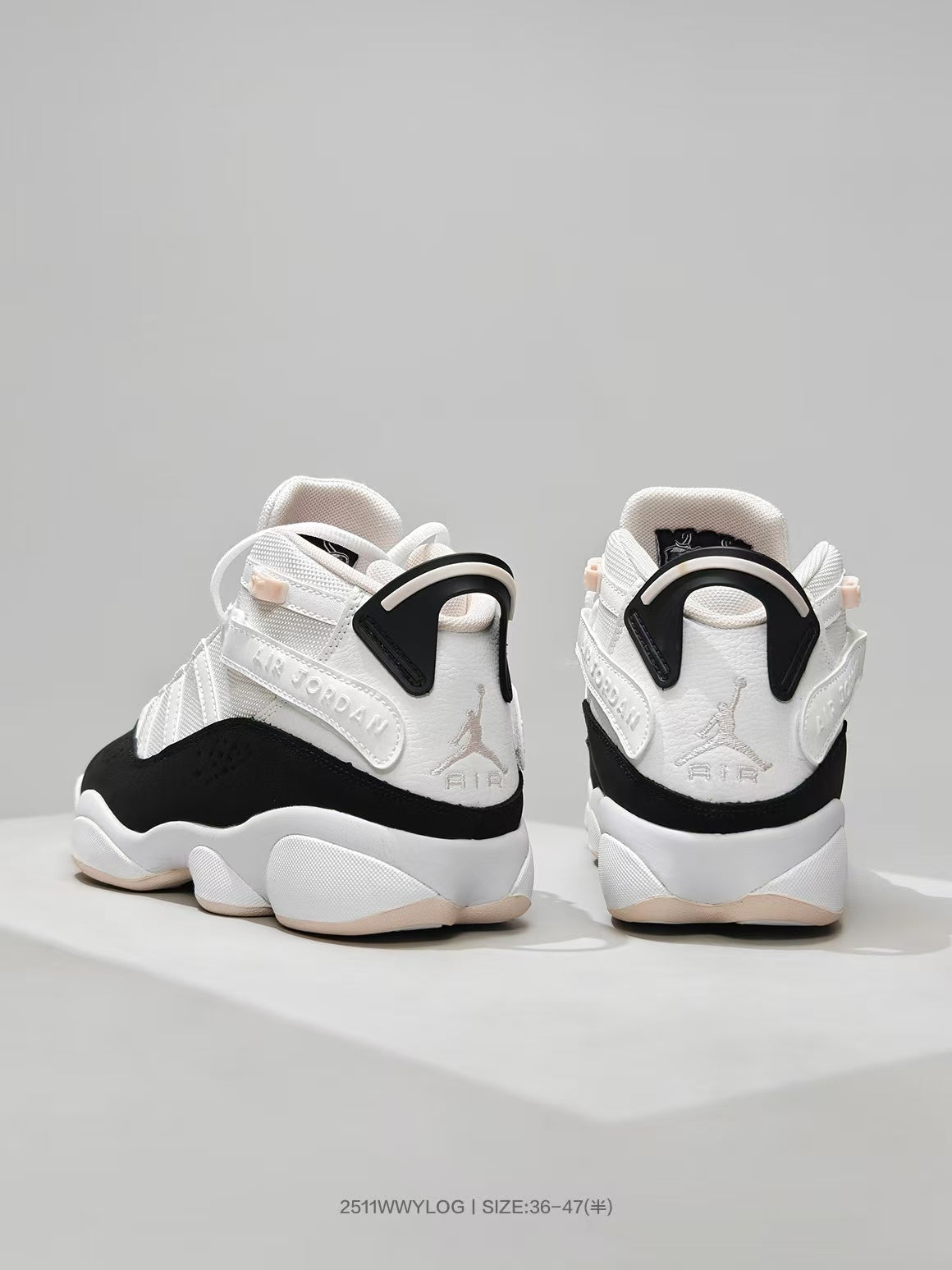 Jordan White Black Pink High-Top Sneakers