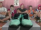 Nike Mint Green and Black Basketball Sneakers