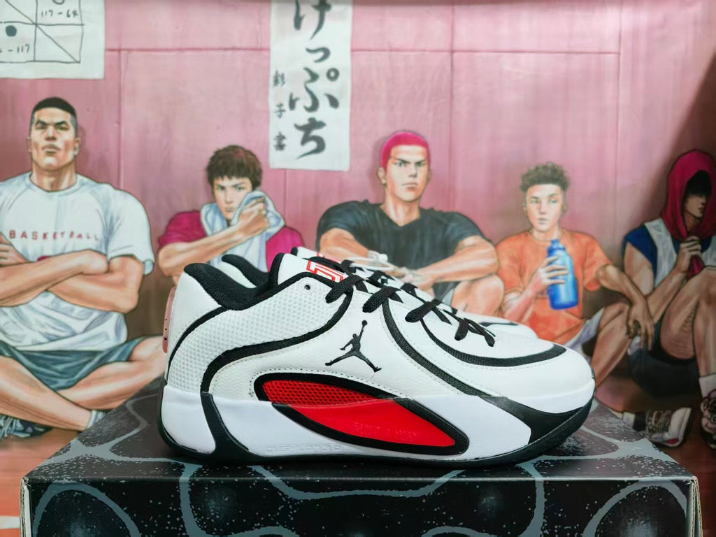 Jordan Basketball Sneakers White Black Red