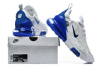 Nike Air Max 270 Premium White and Blue Sneakers