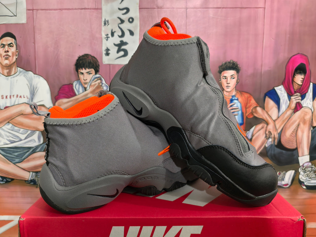 Nike Gray and Orange High-Top Sneakers