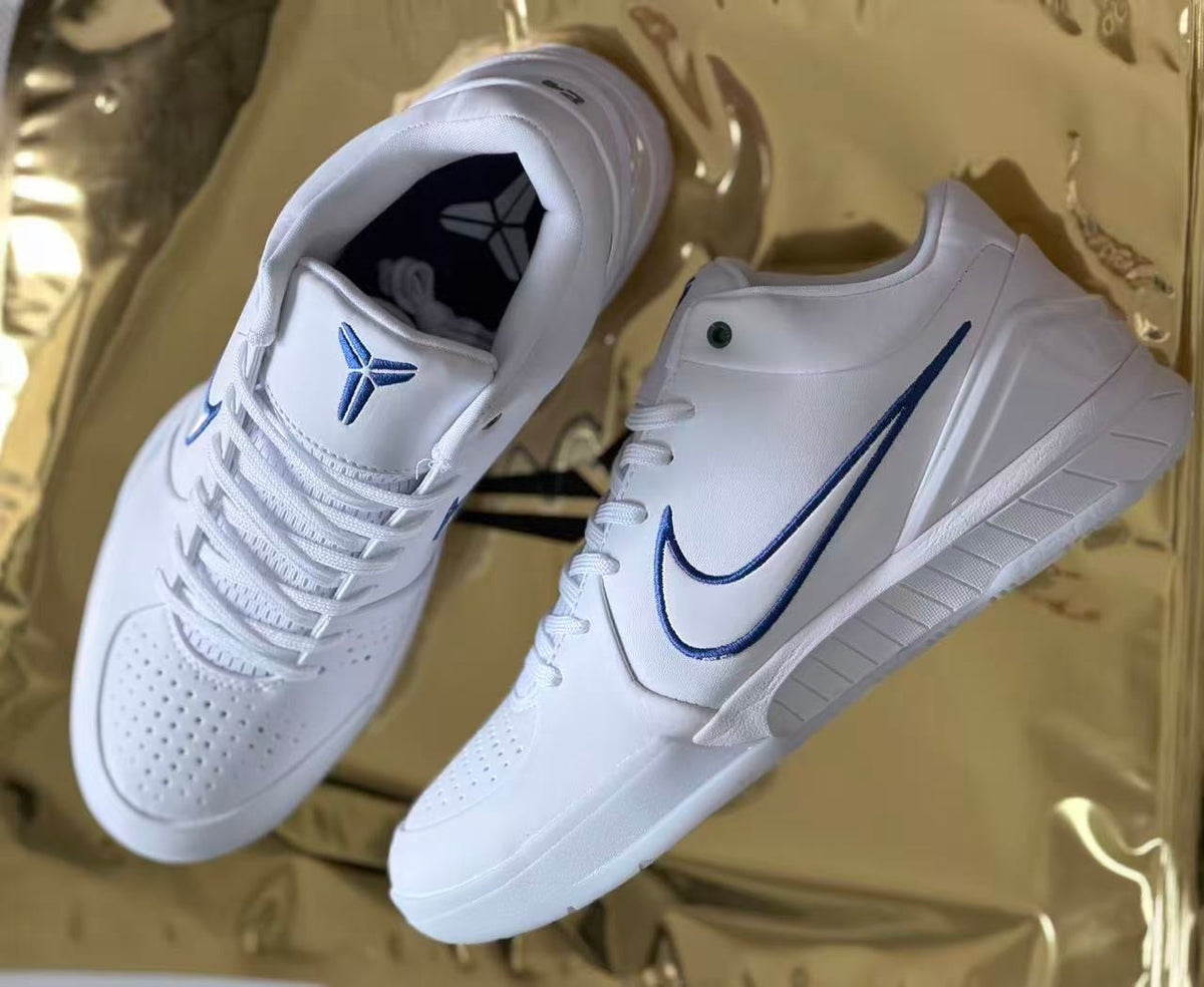 Nike Kobe 4 Basketball Shoes White and Blue