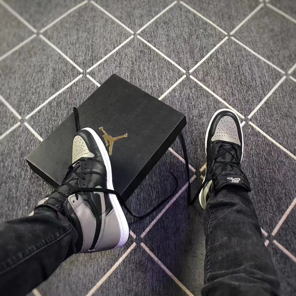 Air Jordan 1 Shadow High-Top Sneakers Black Grey