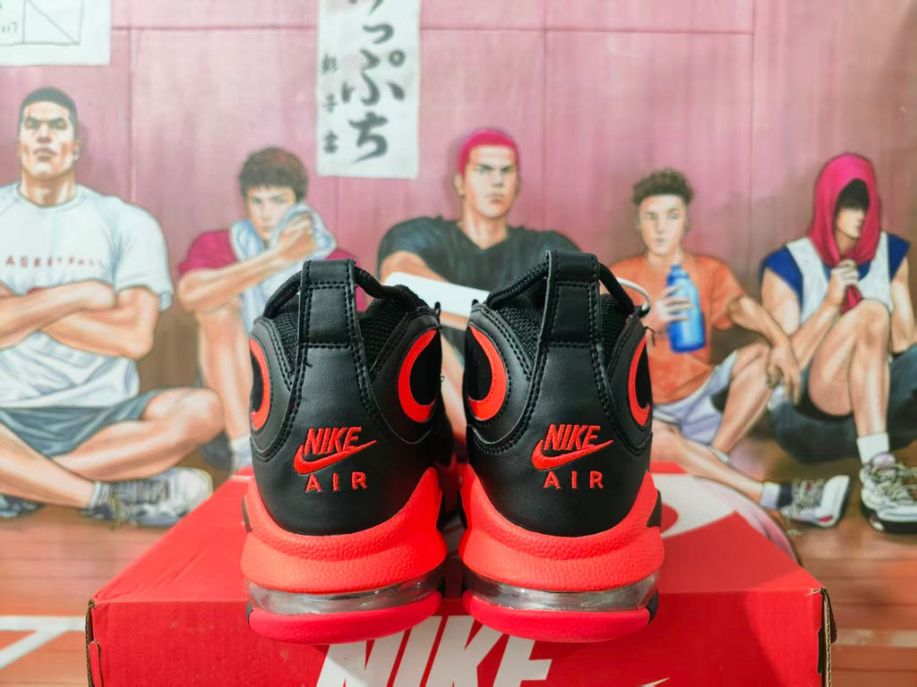 Nike Black/Red High-Top Sneakers with Air Detail