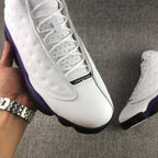 Air Jordan 13 Lakers White and Purple Sneakers
