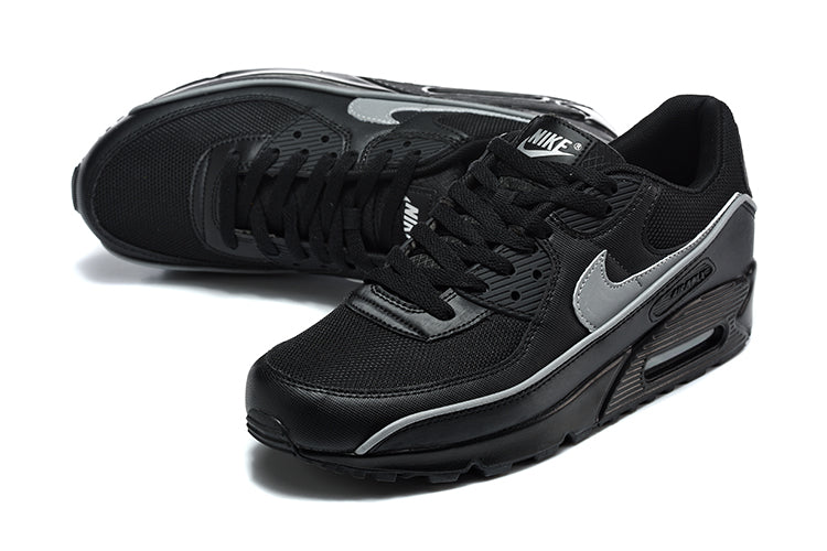Nike Air Max 90 Black and Silver Sneakers