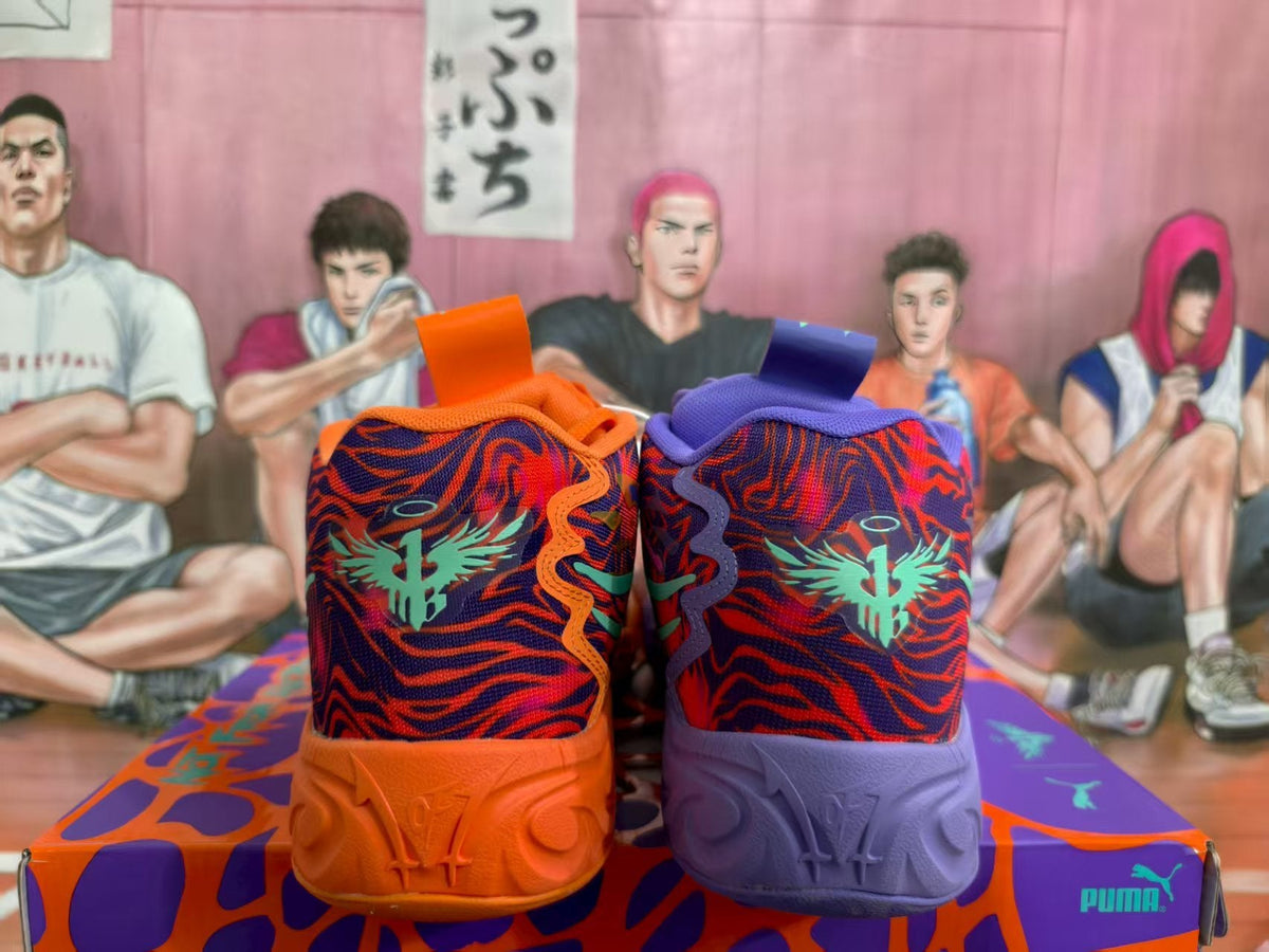 Puma Purple-Red Basketball Sneakers