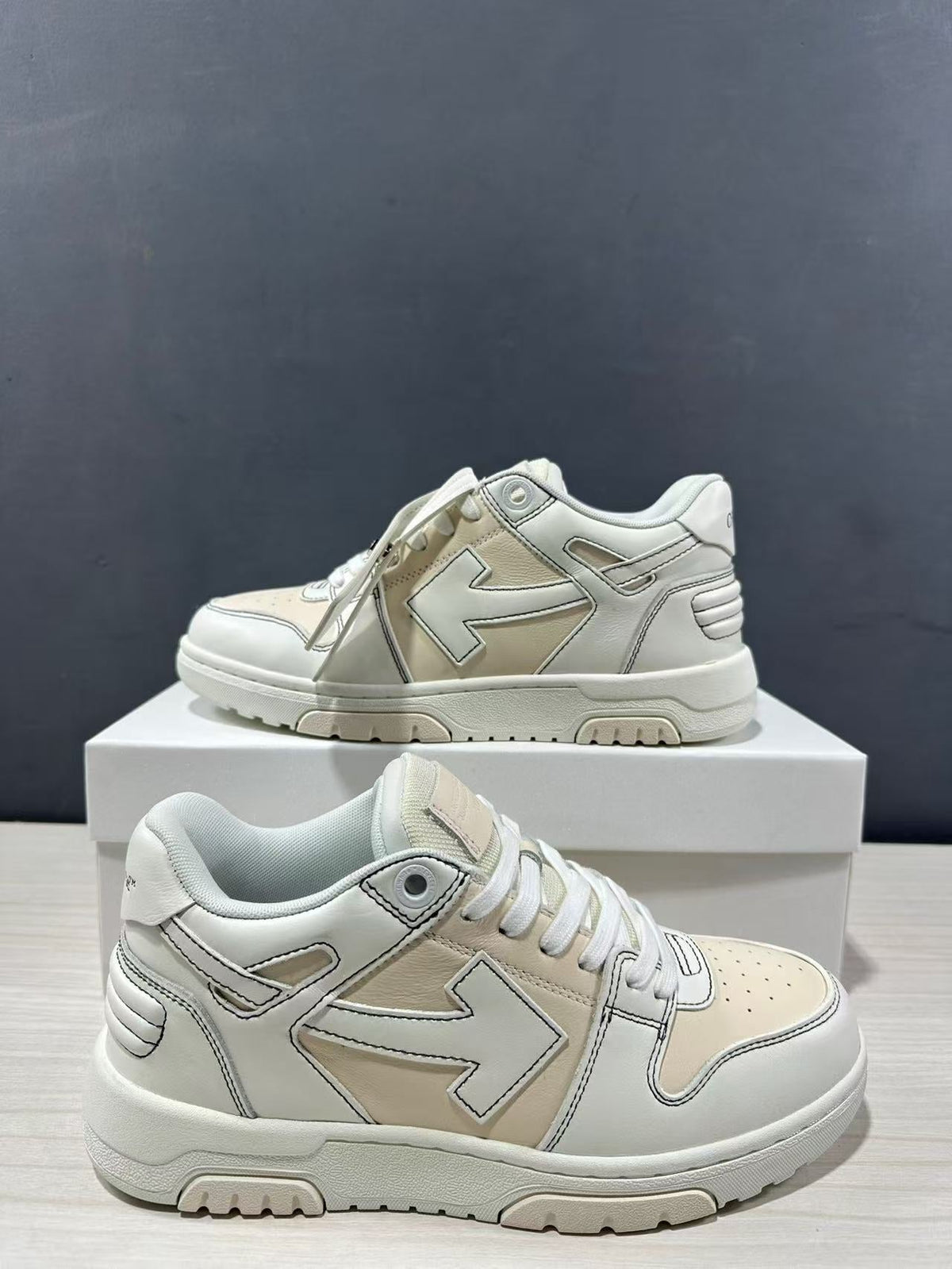 Off-White Out Of Office Low-Top Sneakers Cream White