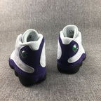 Air Jordan 13 Lakers White and Purple Sneakers