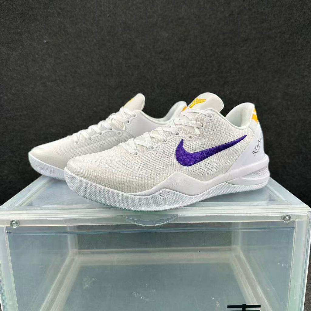 Nike Basketball Sneakers White Purple Yellow