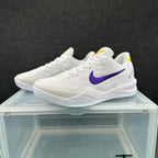 Nike Basketball Sneakers White Purple Yellow
