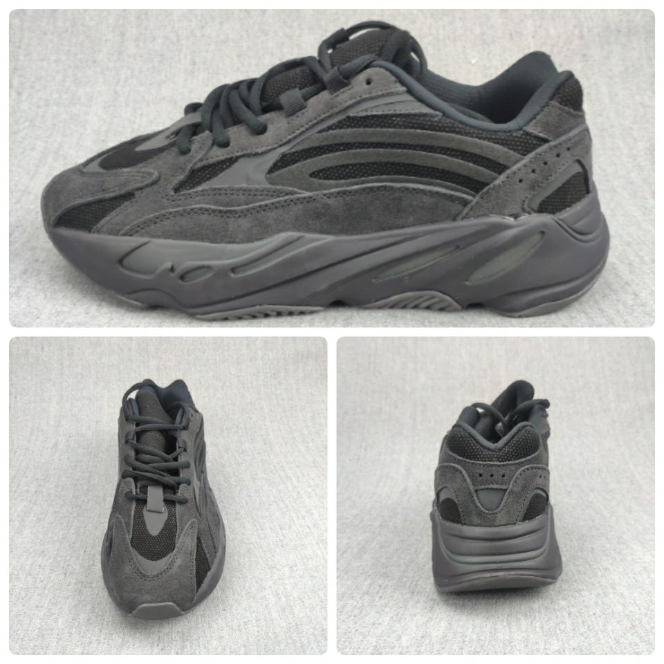 700 V2 Sneakers in Charcoal Black and Gray