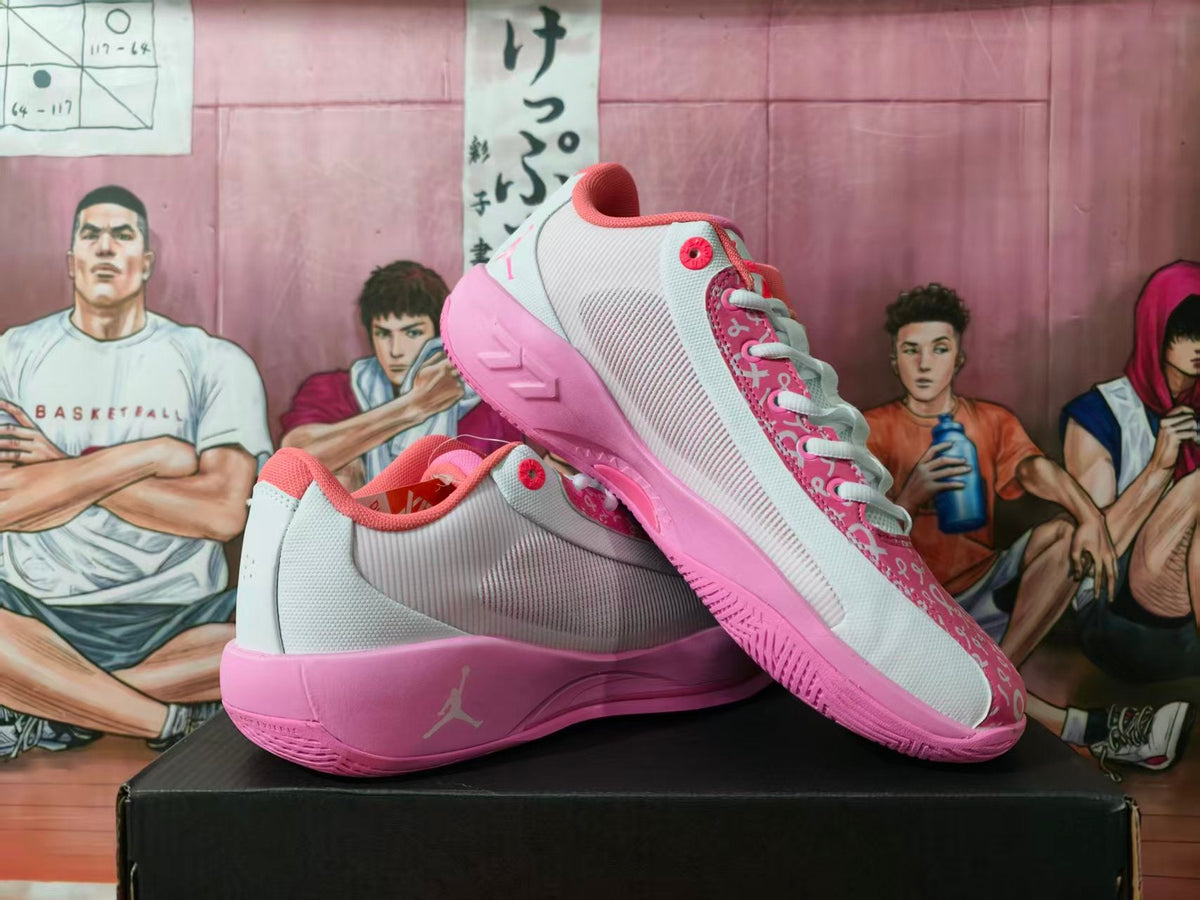 Jordan Basketball Sneakers White and Pink