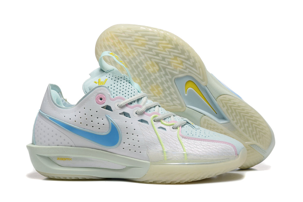 Nike ZoomX Basketball Shoes in White and Pastel Blue