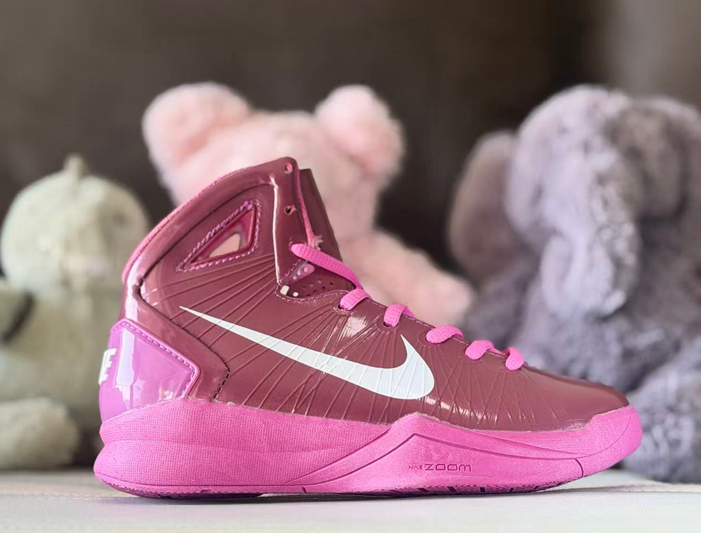 Nike HD2010 Kids High-Top Sneakers Pink and Burgundy